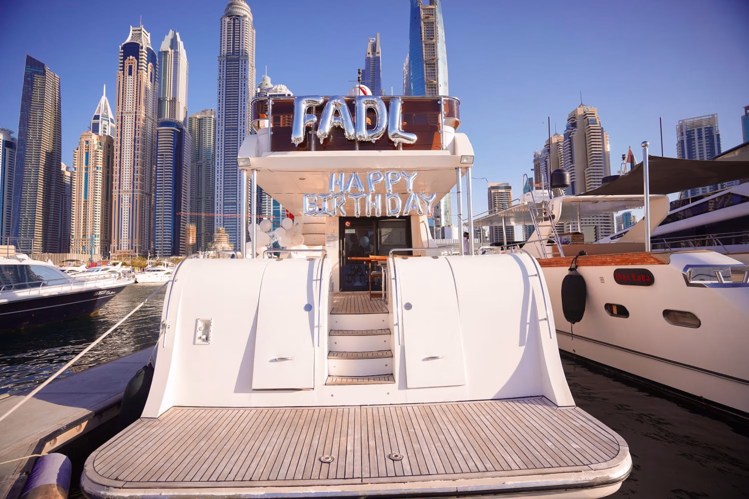 Yacht birthday party Dubai price and luxury packages