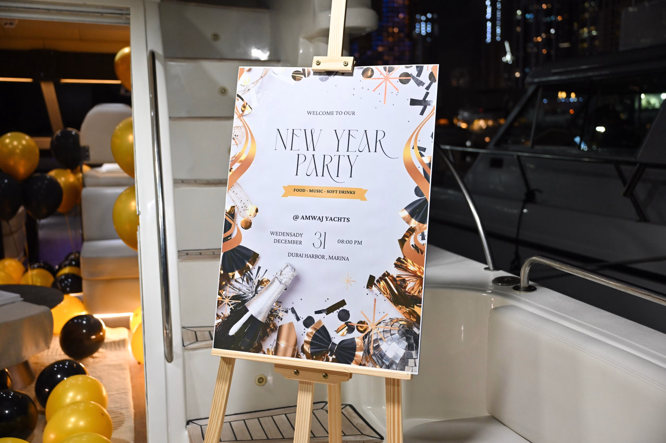 dubai marina yacht charter for atlantis new years fireworks