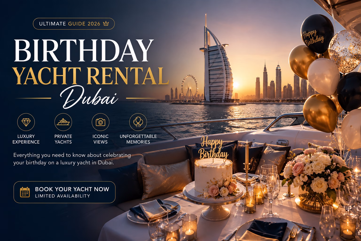 Birthday Yacht Rental Dubai Guide 2026 Luxury Yacht Party & Private Celebration