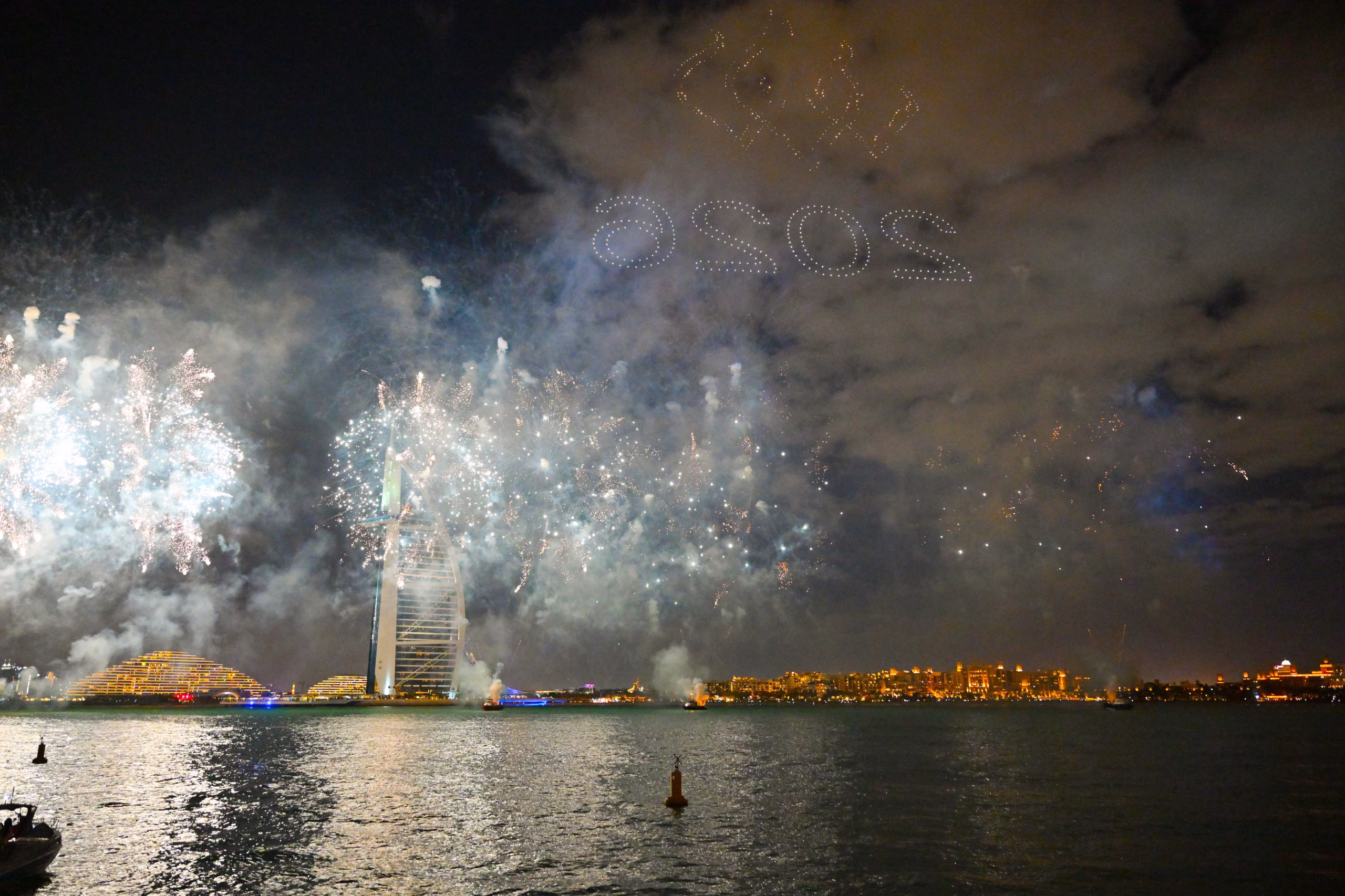 Shared yacht party Dubai New Year 2027 luxury yacht fireworks Burj Al Arab New Year Yacht Party Dubai