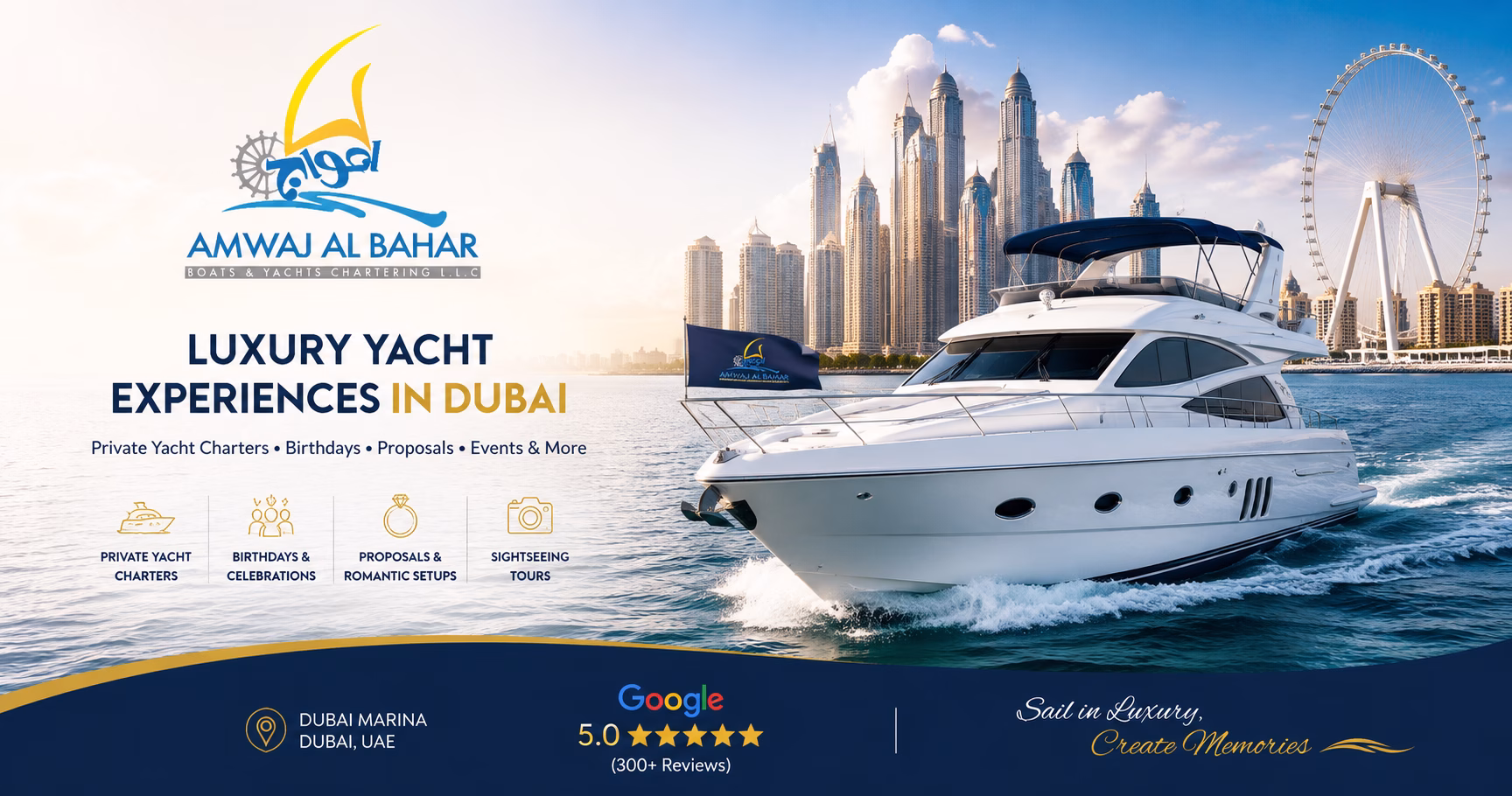 amwaj al bahar boats and yachts chartering